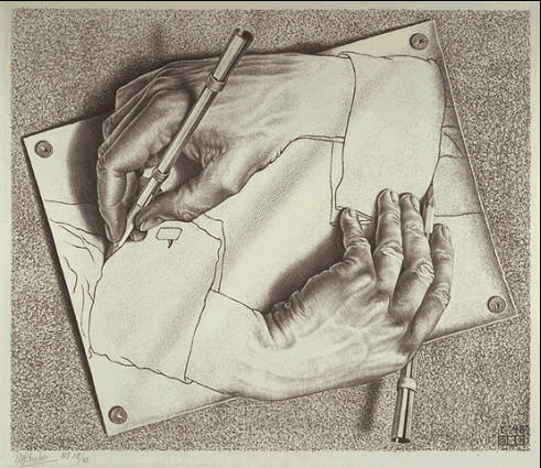 491x425 M.c. Escher Drawing Hands