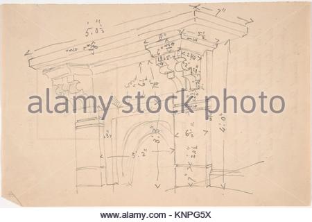 450x320 Measured Drawing Of Cornice, Anonymous, British, 19th Century