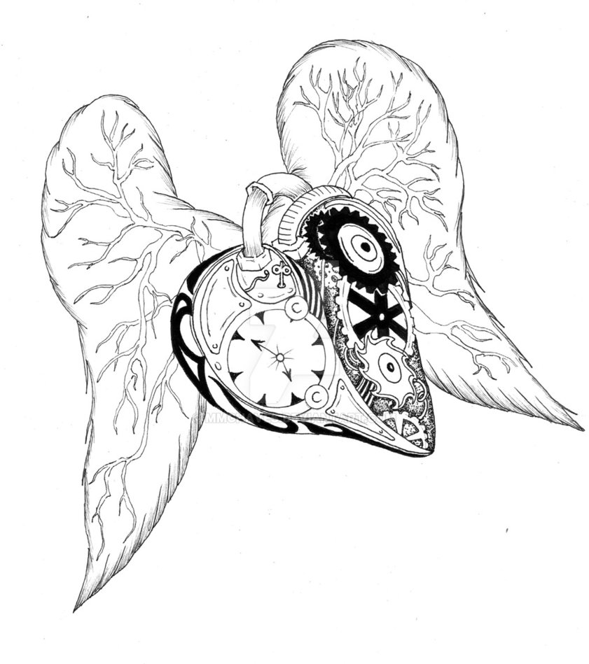 841x949 Mechanical Heart By Mmchaves