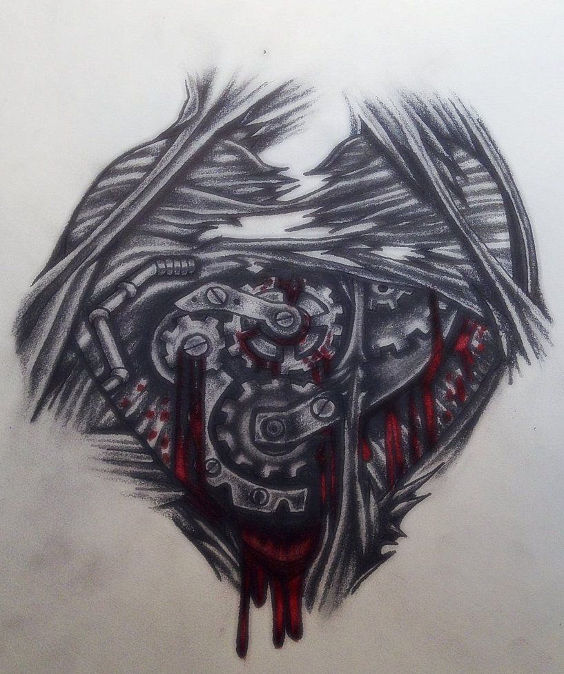 817x977 My Torn Mechanical Heart By Deoxygenated Tattoo Ideas