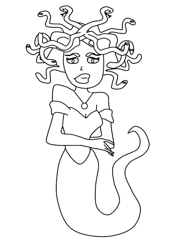 600x828 Coloring Pages ~ Medusa Coloring Pages Drawing Of Page Free