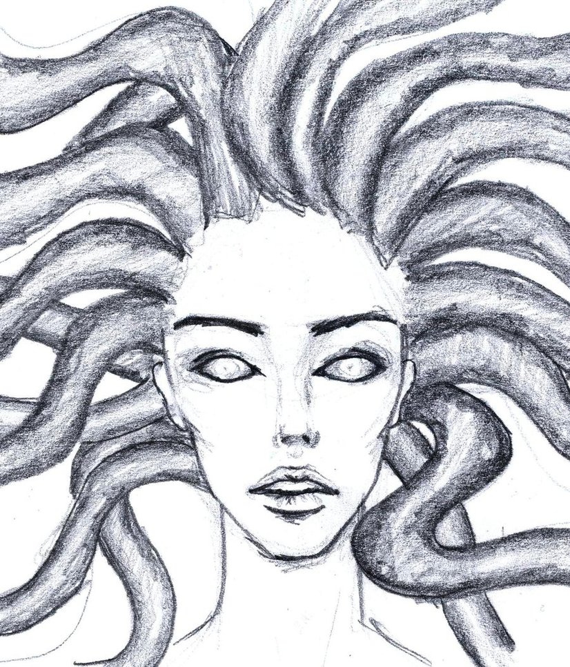 826x967 Medusa (Quick Drawing) By Ragnahf