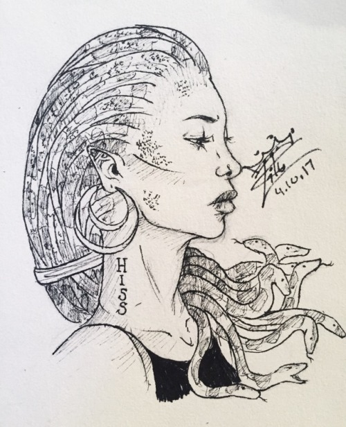 500x616 Medusa Tattoo Sketch Tumblr