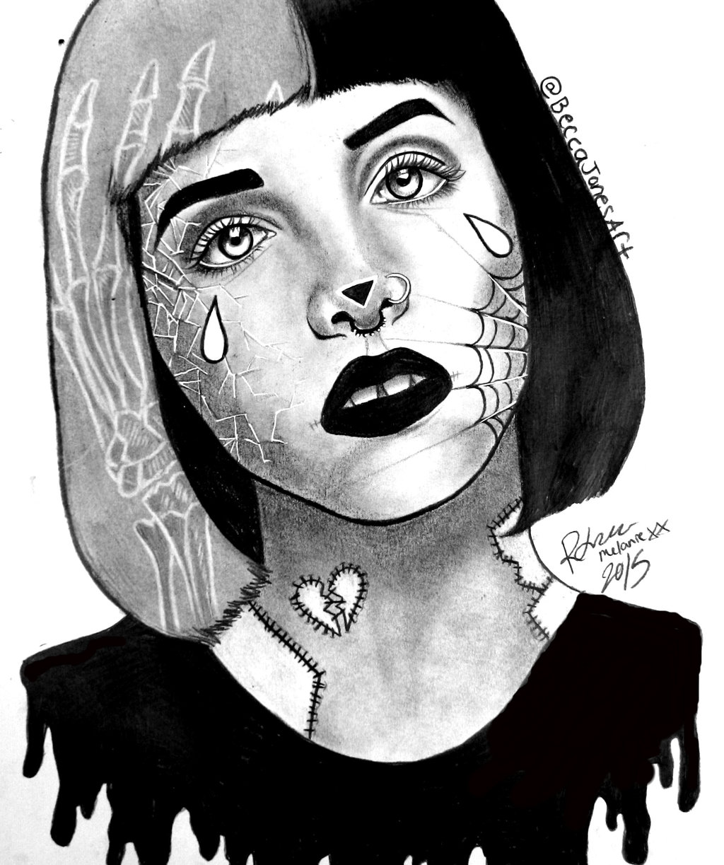 1024x1223 Collection Of Melanie Martinez Line Drawing High Quality