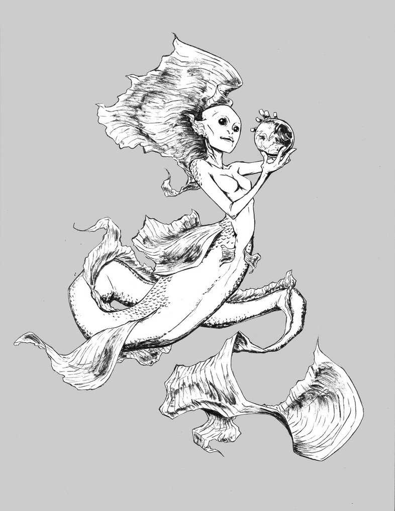 786x1017 Mermaid Sketch By Sketch Geek