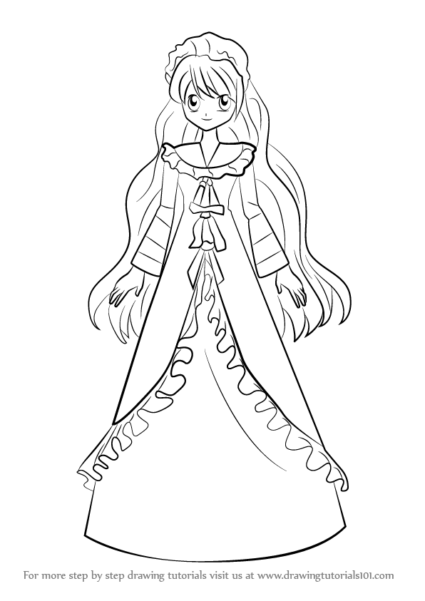 596x843 Learn How To Draw Yuri From Mermaid Melody (Mermaid Melody) Step