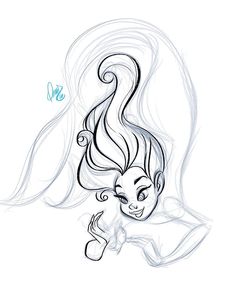 236x294 Sketch Of Mermaid, Different Pose Than What You Typically See, I