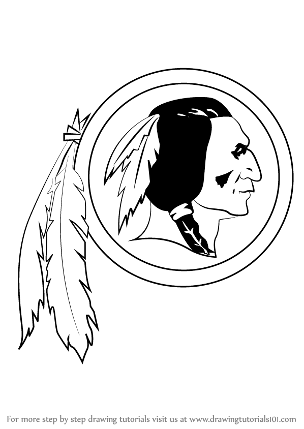 598x844 Learn How To Draw Washington Redskins Logo (Nfl) Step By Step