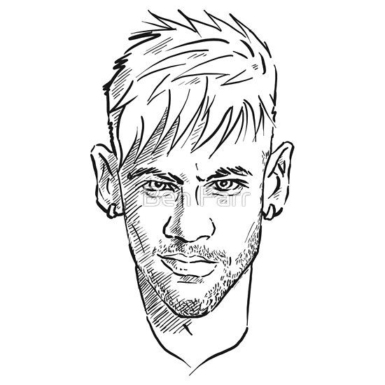 550x550 Collection Of Neymar Line Drawing High Quality, Free