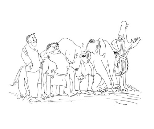 500x417 Legendary Cartoonist Ralph Steadman's Inkblot Dog Drawings Brain