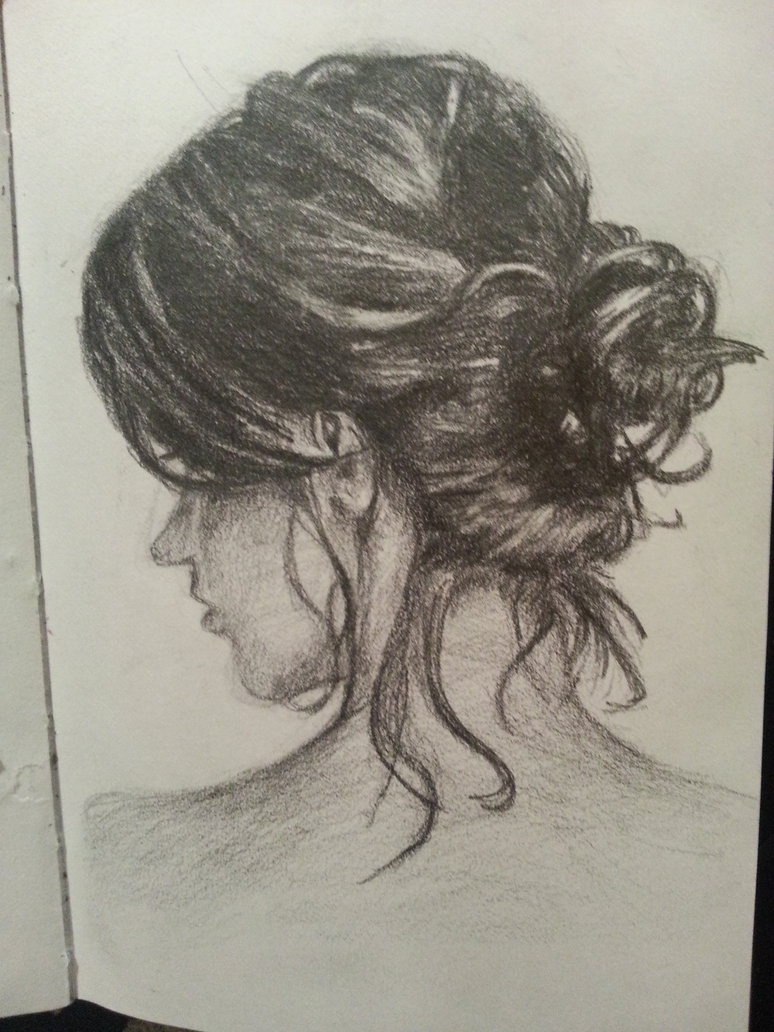 774x1032 My Drawing Of A Messy Bun By Kimberlyycious