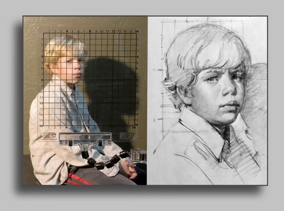 563x418 Best 12 Grid Method Drawing Ideas On Art Lessons, Art