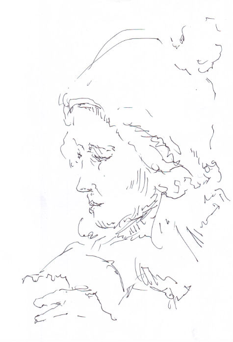 475x695 A Quick Sketch Portrait As Drawn By A Stranger On Metro