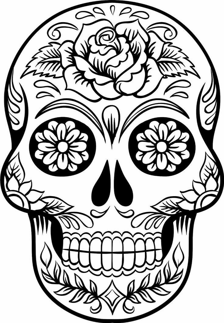 736x1062 Pin By Candi Miller On Drawing Cricut, Sugar Skulls