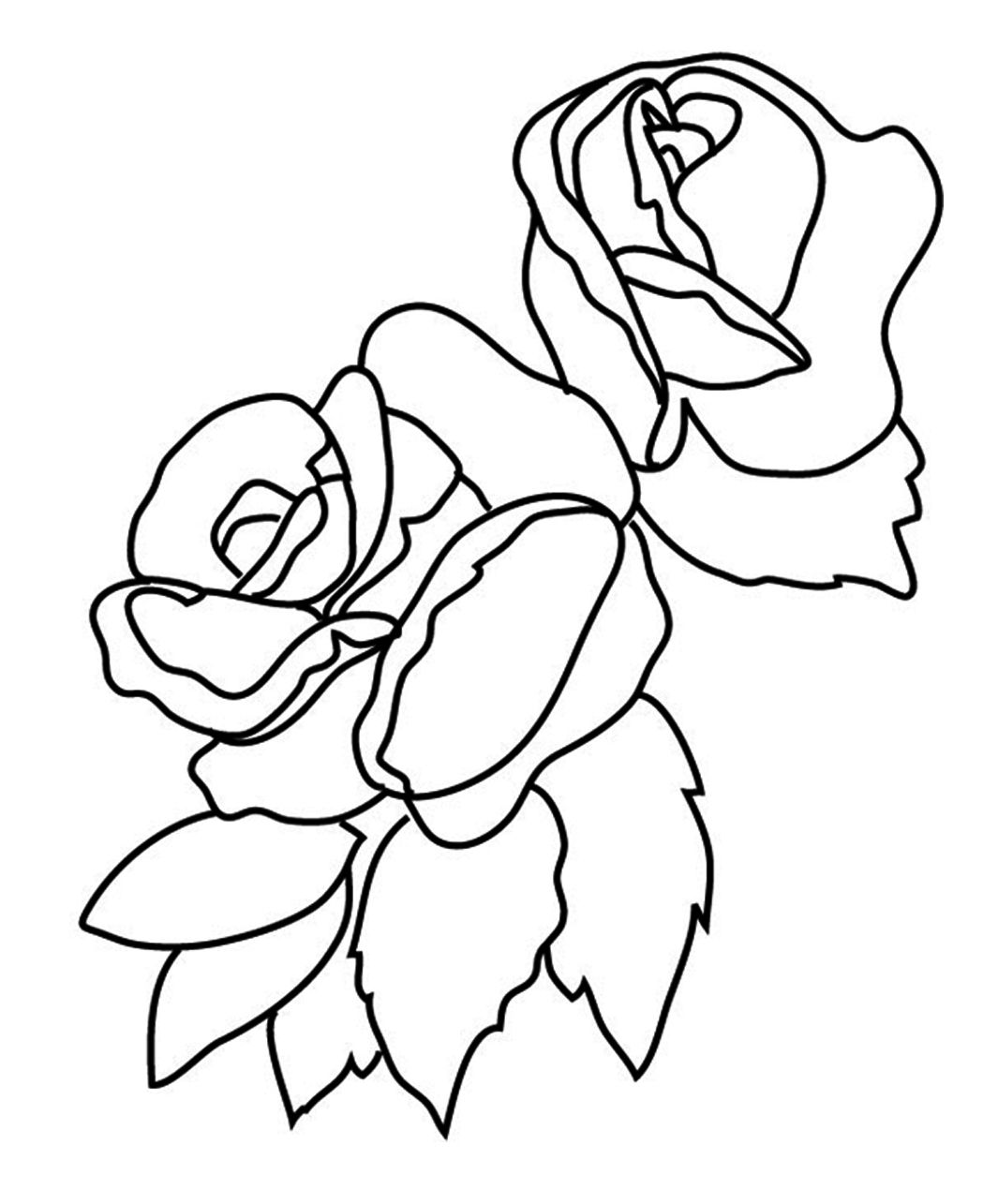 1049x1285 Awesome Delivered Coloring Pages Of A Rose Printable For Kids
