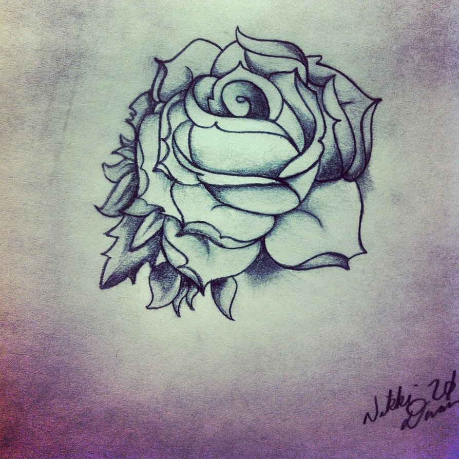 894x894 Rose Tattoo By Nikkidunn