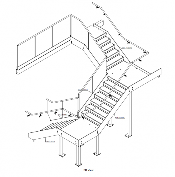 595x600 Case Study Projects Mezzanine, Staircase Installation, Stockroom