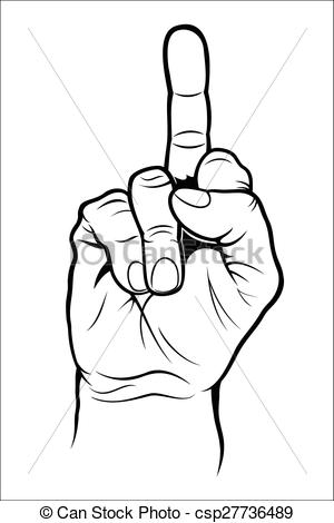 300x470 Collection Of Middle Finger Line Drawing High Quality, Free