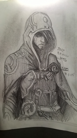320x570 Middle School Drawing Well This Is A Sloppy Drawingsketch Of Jace