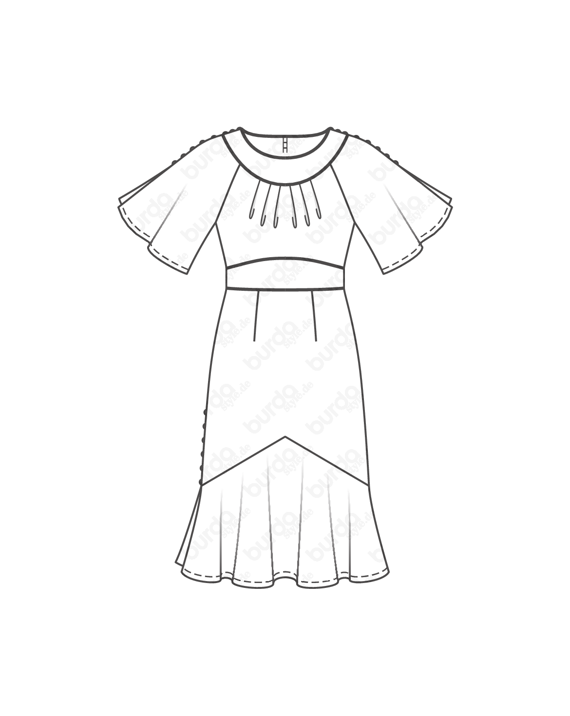 1170x1470 Schnittmuster Midi Blumenkleid 022018