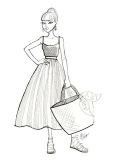 236x324 Black And White Fashion Sketches By Heather Fonseca