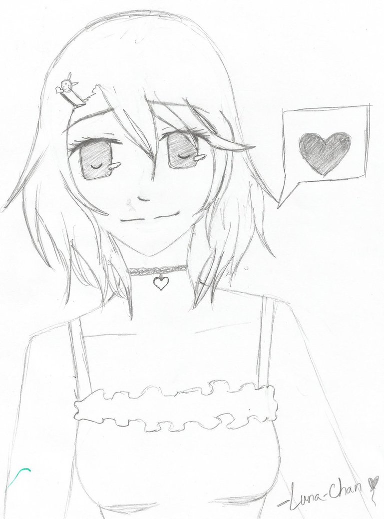 769x1039 I Dunno Girl Close Up Drawing By Ghost Of Midnight