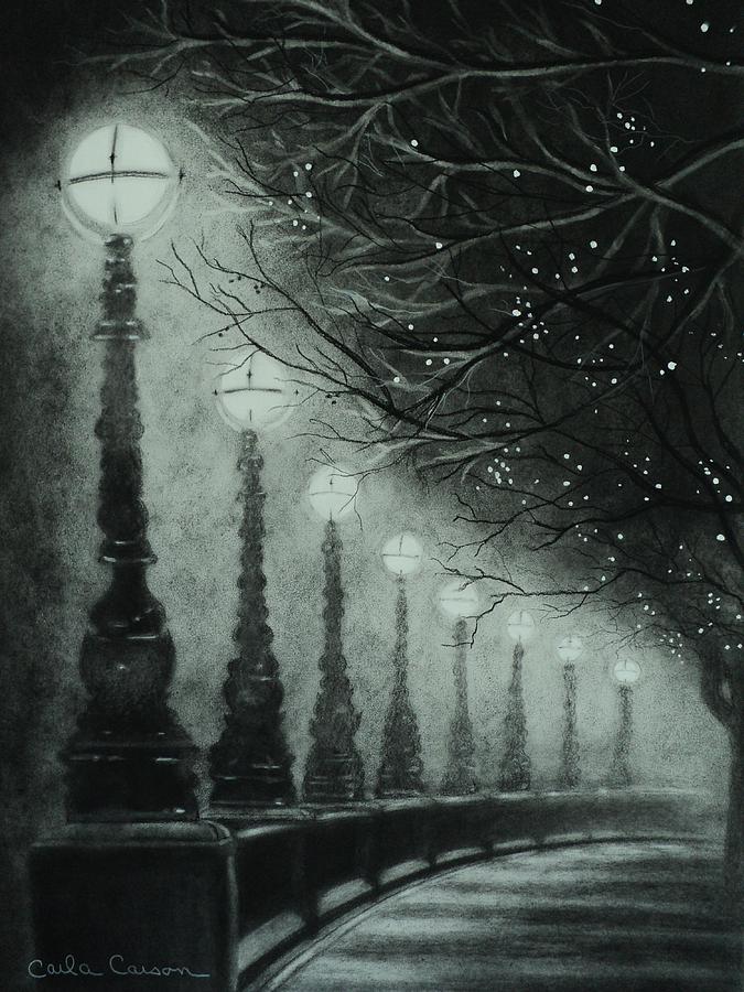 675x900 Midnight Dreary Drawing By Carla Carson