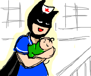 300x250 Batman Works As A Midwife