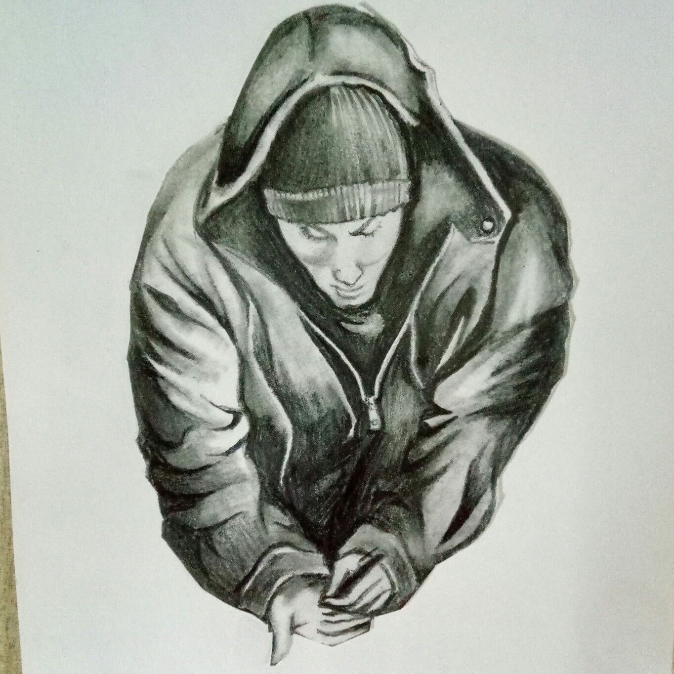 1364x1364 Drawing Of Eminem Inspired From His Film Poster 8 Mile!! Hope U