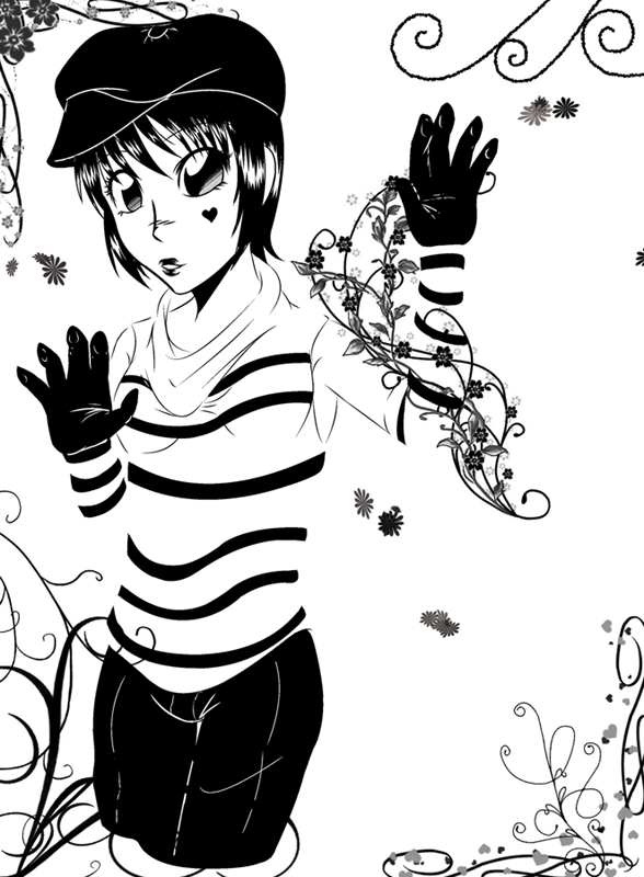 588x800 Mime Girl By Mole Chan