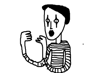 300x250 Mime Eats A Burger