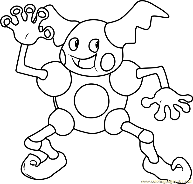 800x761 Mr. Mime Pokemon Coloring Page