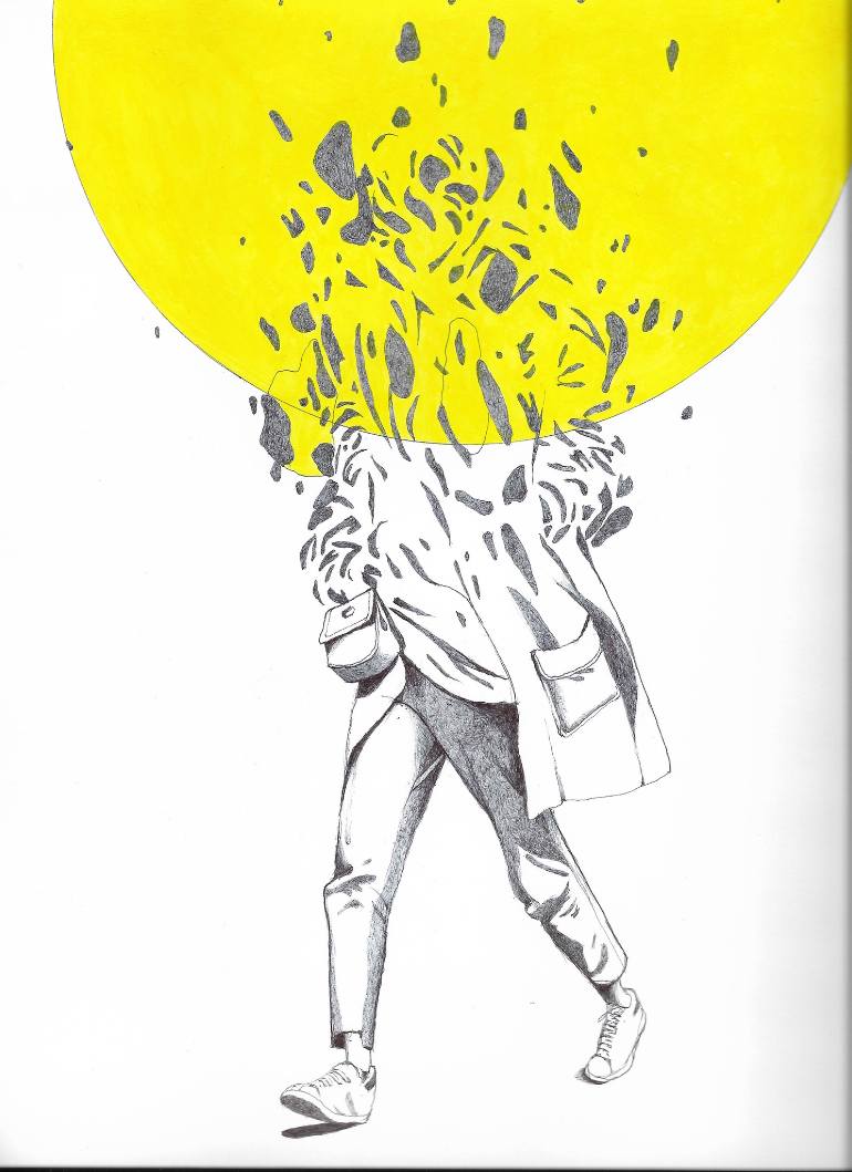 770x1059 Saatchi Art State Of Mind Drawing By Karolina Kawa