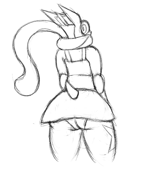 481x546 Mini Skirt Greninja (Sketch) Weasyl