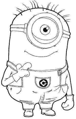 299x466 Step Step 097 How To Draw Kevin The Minion From Despicable Me