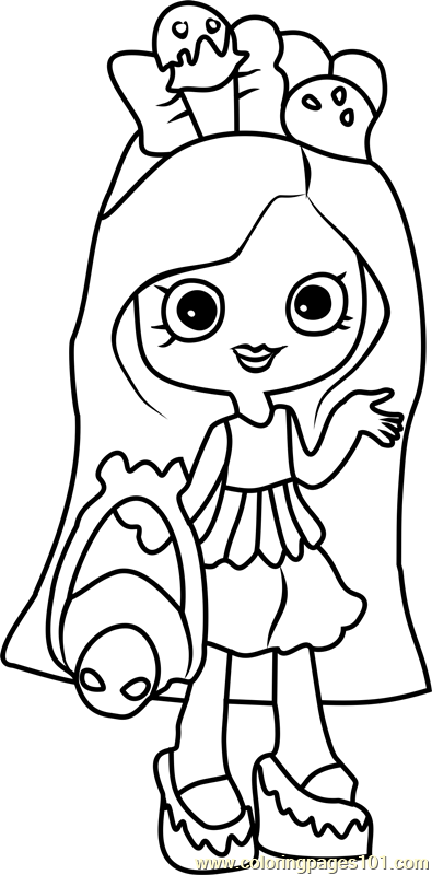 395x800 Peppa Mint Shopkins Coloring Page