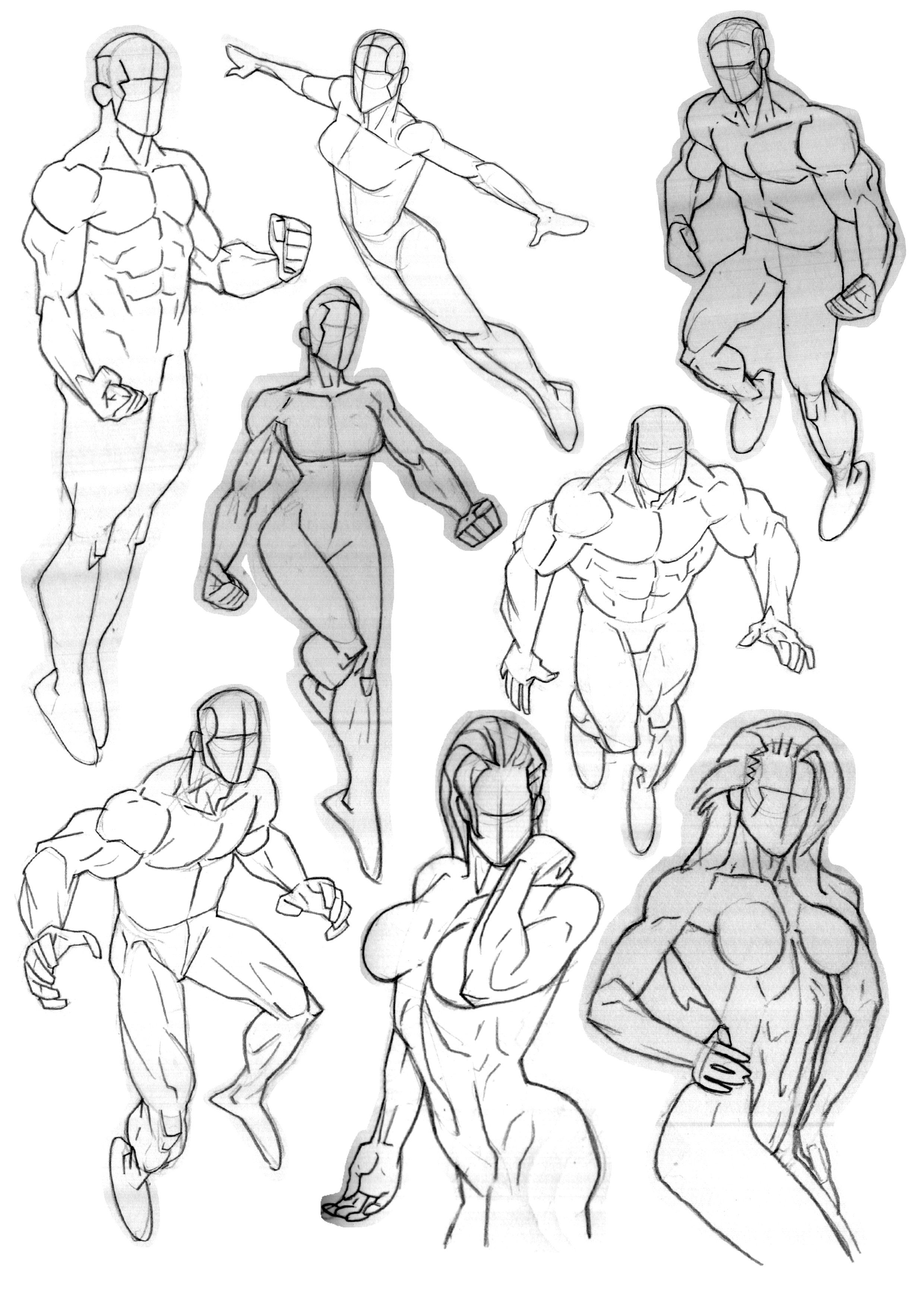 2480x3507 A Mixture Of My Own Stuff And Some Poses Inspired By Cory Walker