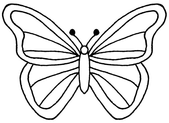 581x422 Butterfly Clipart Black And White