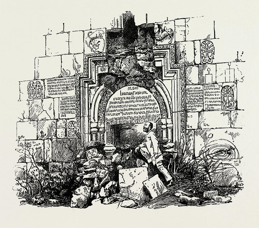 900x793 The West Entrance Of The Monastery Of St Drawing By Litz Collection