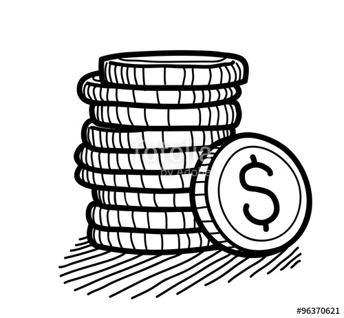 500x462 Group Of Dollar Money With Wings Flying A Hand Drawn Vector