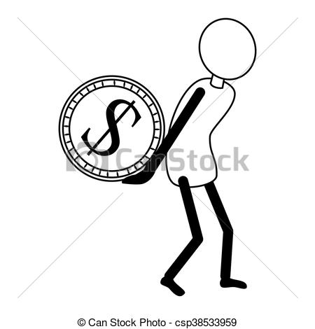 450x470 Money And Investment Isolated Flat Icon, Vector Clipart Vector