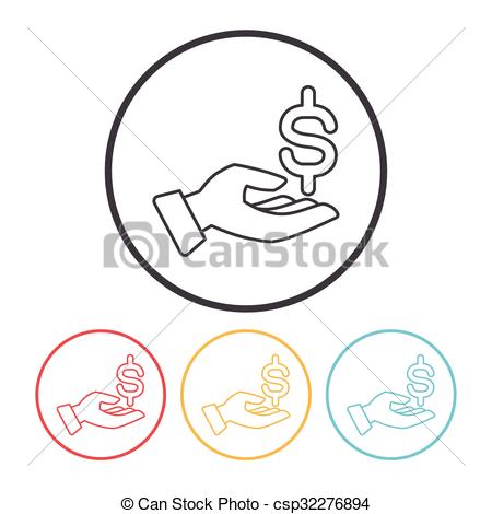 450x470 Financial Money Symbol Line Icon Eps Vectors