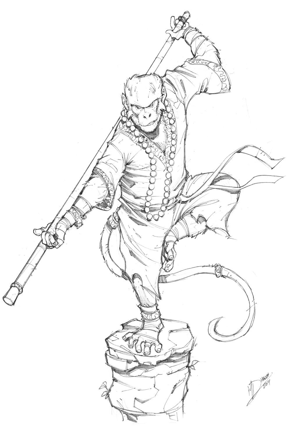 1000x1488 Monkey king by max Sun Wu