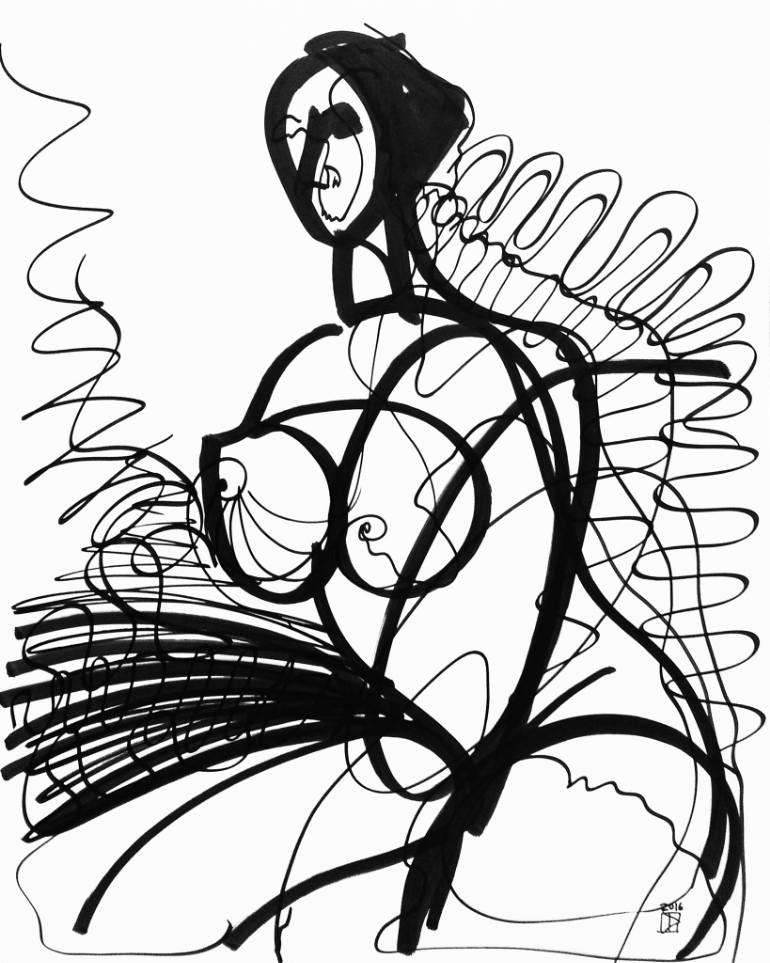 770x963 Saatchi Art Mono Mood Iv Drawing By Adriana Bantcheva