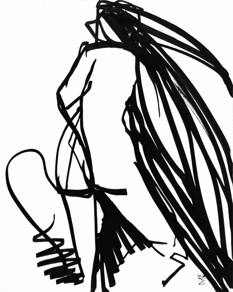 770x963 Saatchi Art Mono Mood Ix Drawing By Adriana Bantcheva