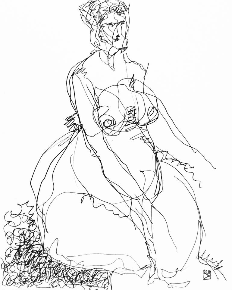 770x963 Saatchi Art Mono Mood X Drawing By Adriana Bantcheva