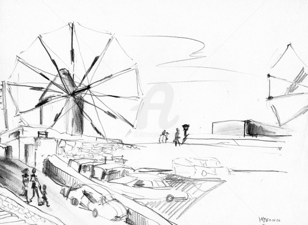 1200x876 Greek Landscape Sketches (Karina Plachetka)