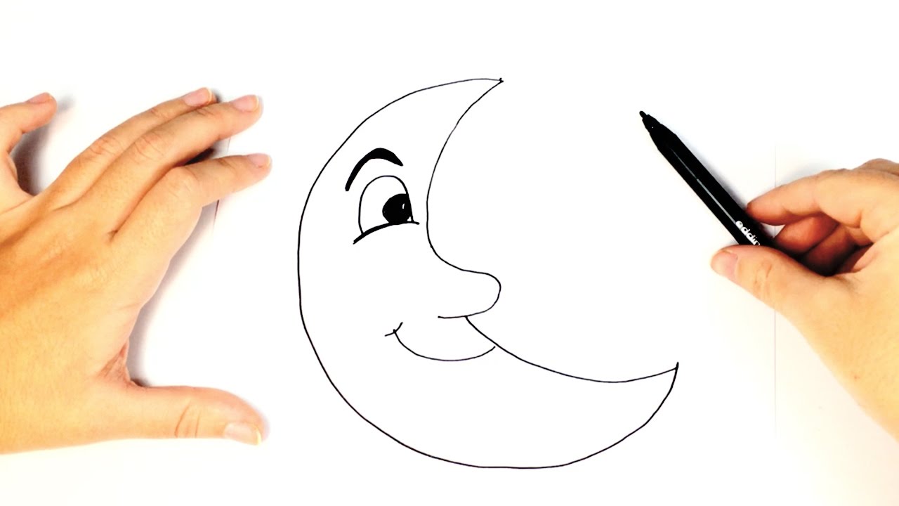 1280x720 How To Draw A The Moon For Easy And Step By Step