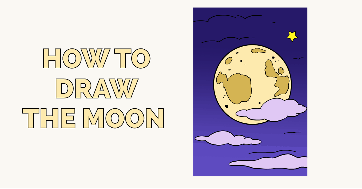 1200x628 How To Draw The Moon Really Easy Drawing Tutorial