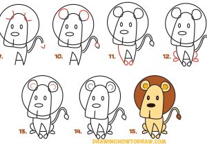 300x210 Lion Drawings Easy Easy Lion Sketch Simple Lion Head Drawing